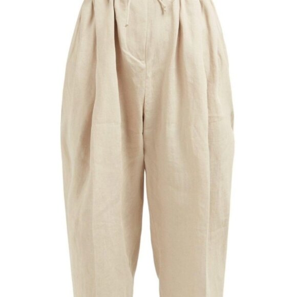 ACNE STUDIOS PAPER-BAG WAIST LINEN TROUSERS / SIZE 36 - Picture 3 of 8